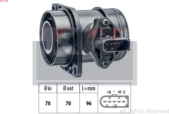 KW 491 325 - Air Mass Sensor autospares.lv