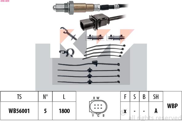 KW 498 409 - Lambda Sensor autospares.lv