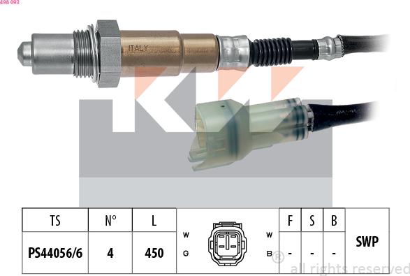 KW 498 093 - Lambda Sensor autospares.lv
