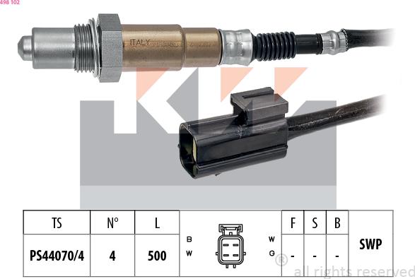 KW 498 102 - Lambda Sensor autospares.lv