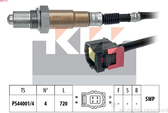 KW 498 171 - Lambda Sensor autospares.lv