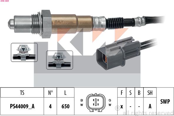 KW 498 369 - Lambda Sensor autospares.lv