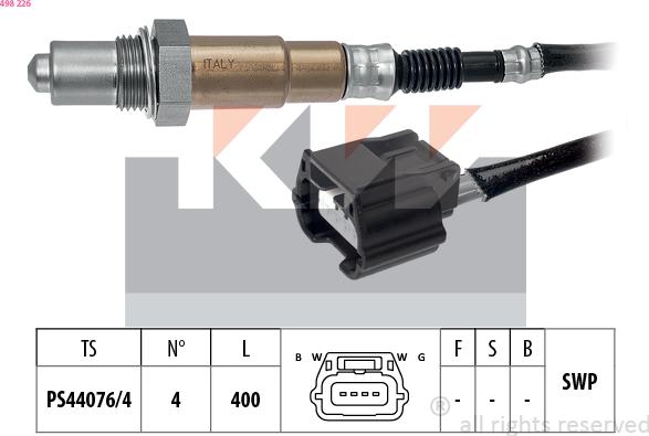 KW 498 226 - Lambda Sensor autospares.lv