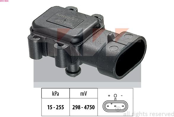 KW 493 064 - Air Pressure Sensor, height adaptation autospares.lv