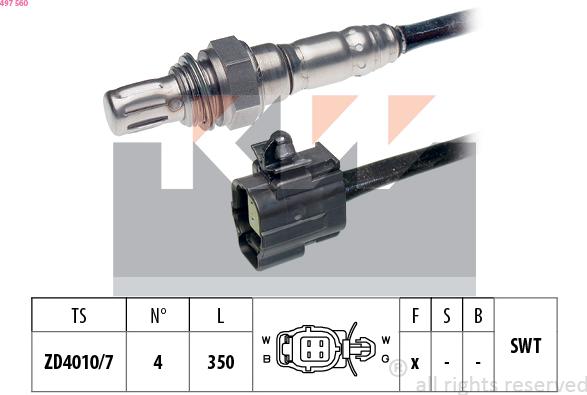 KW 497 560 - Lambda Sensor autospares.lv