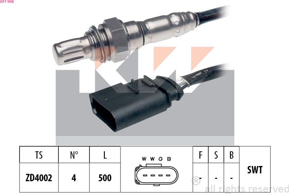 KW 497 098 - Lambda Sensor autospares.lv