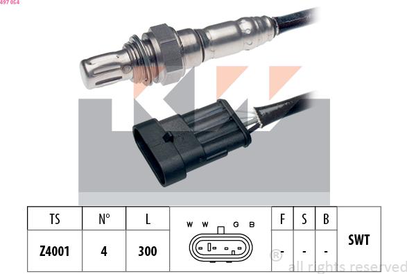 KW 497 054 - Lambda Sensor autospares.lv