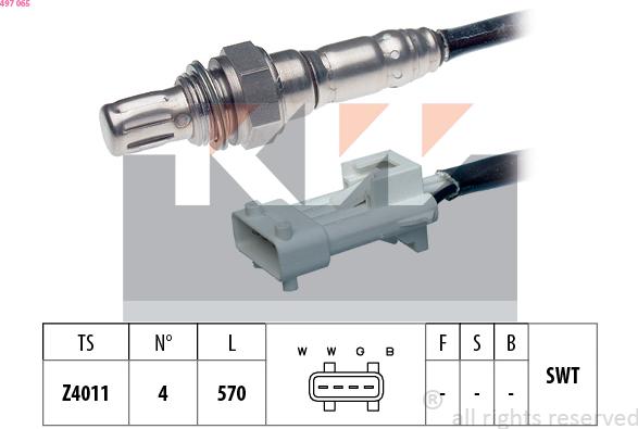 KW 497 065 - Lambda Sensor autospares.lv