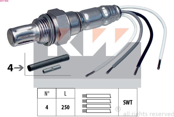 KW 497 006 - Lambda Sensor autospares.lv