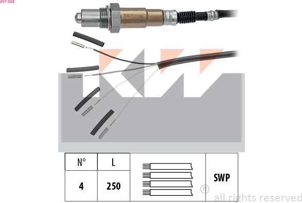 KW 497 008 - Lambda Sensor autospares.lv