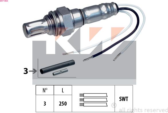 KW 497 003 - Lambda Sensor autospares.lv