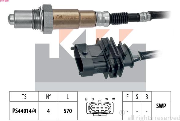 KW 497 089 - Lambda Sensor autospares.lv