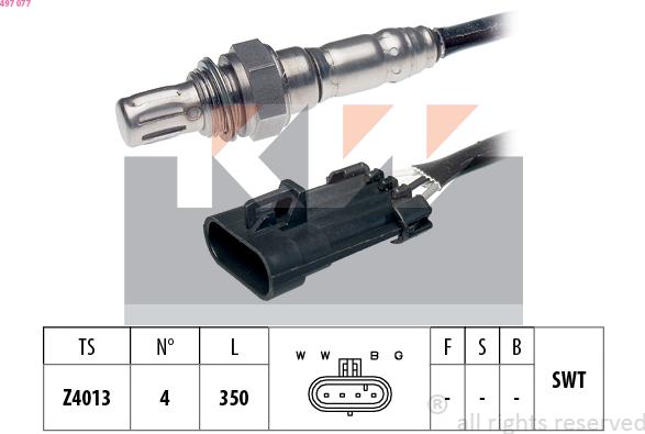 KW 497 077 - Lambda Sensor autospares.lv