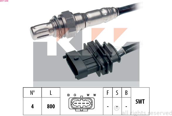 KW 497 339 - Lambda Sensor autospares.lv