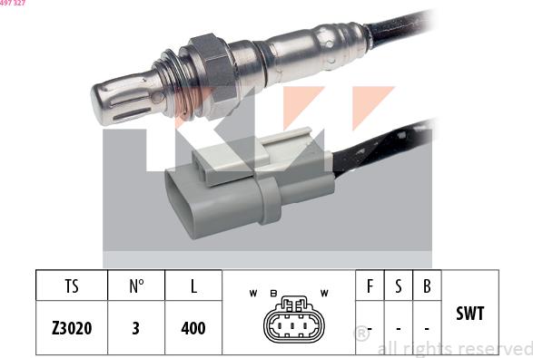 KW 497 327 - Lambda Sensor autospares.lv