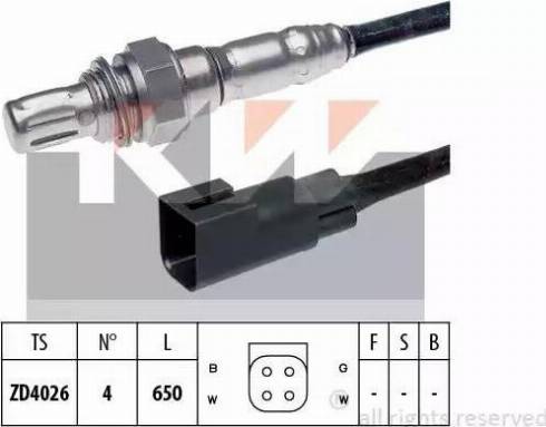 KW 497 704 - Lambda Sensor autospares.lv