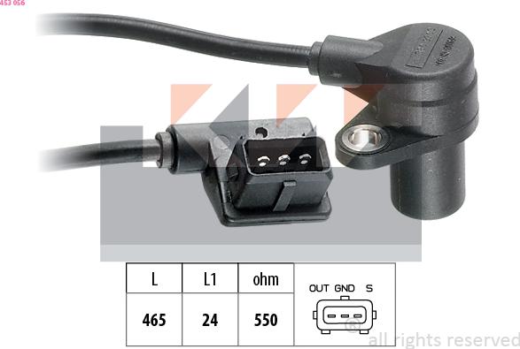 KW 453 056 - Sensor, crankshaft pulse autospares.lv