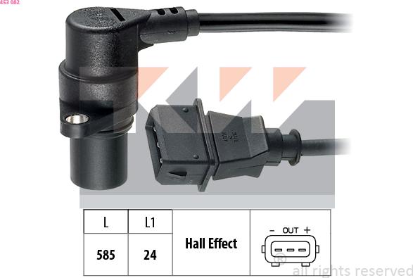 KW 453 082 - Sensor, crankshaft pulse autospares.lv