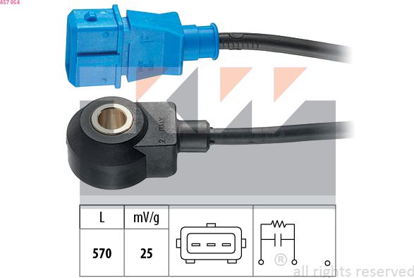 KW 457 054 - Knock Sensor autospares.lv