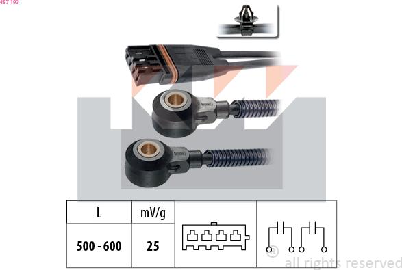 KW 457 193 - Knock Sensor autospares.lv