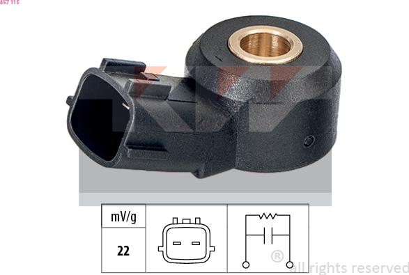 KW 457 115 - Knock Sensor autospares.lv