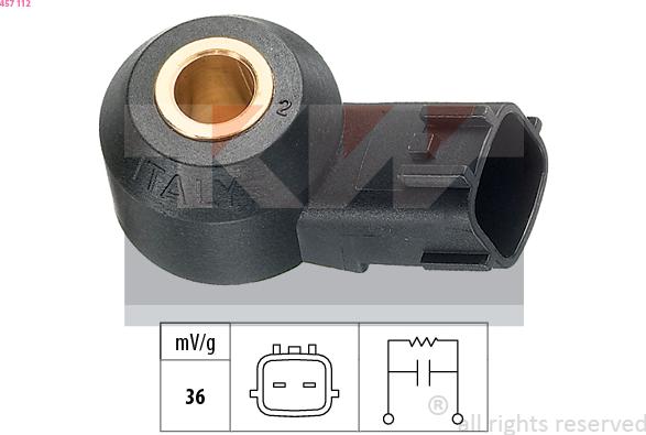 KW 457 112 - Knock Sensor autospares.lv