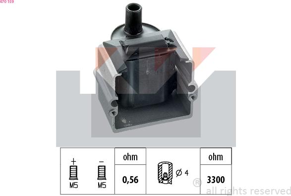 KW 470 159 - Ignition Coil autospares.lv