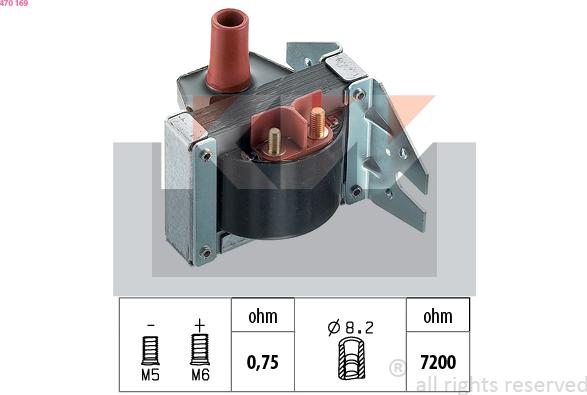 KW 470 169 - Ignition Coil autospares.lv