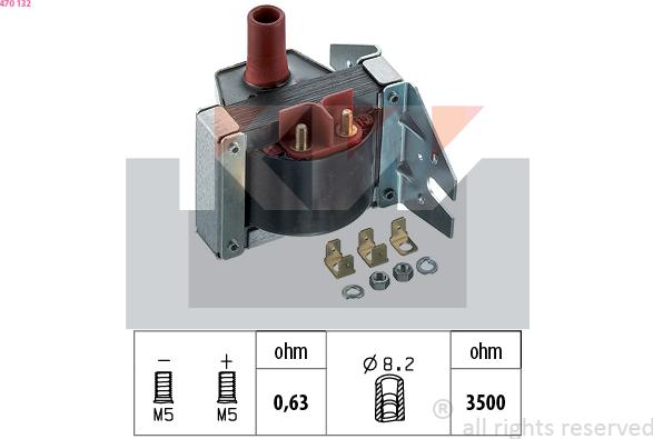 KW 470 132 - Ignition Coil autospares.lv