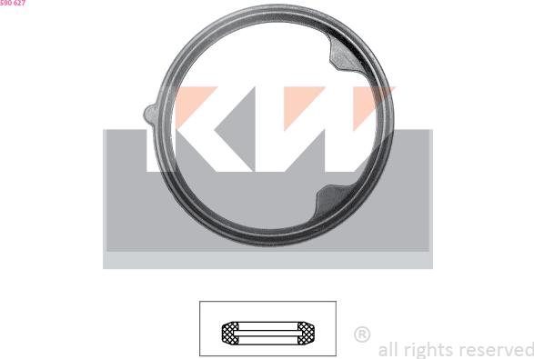 KW 590 627 - Gasket, thermostat autospares.lv