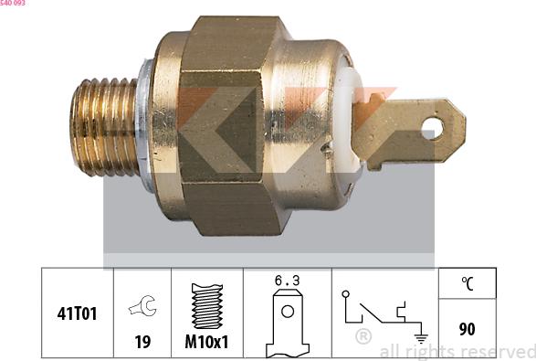 KW 540 093 - Sensor, coolant temperature autospares.lv