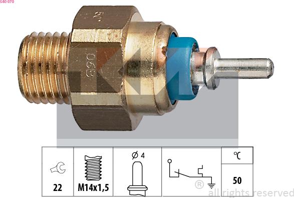 KW 540 070 - Sensor, coolant temperature autospares.lv