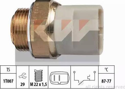 KW 550 152 - Temperature Switch, radiator / air conditioner fan autospares.lv