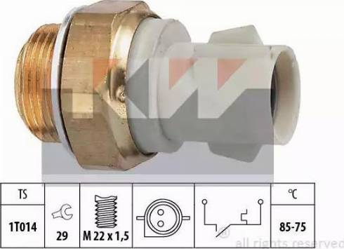 KW 550 130 - Temperature Switch, radiator / air conditioner fan autospares.lv