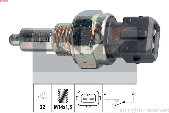 KW 560 099 - Switch, reverse light autospares.lv