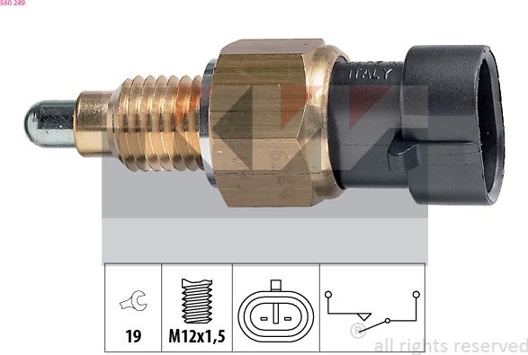 KW 560 249 - Switch, reverse light autospares.lv