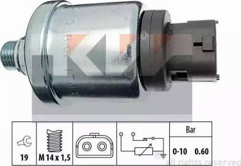 KW 500 659 - Sender Unit, oil pressure autospares.lv