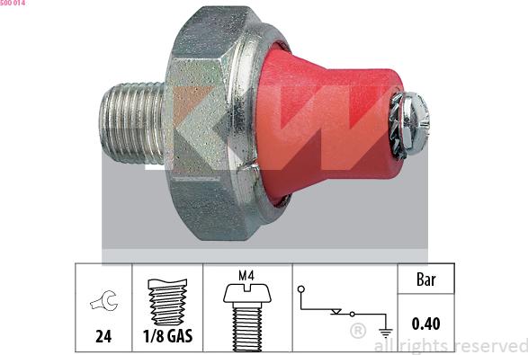 KW 500 014 - Sender Unit, oil pressure autospares.lv