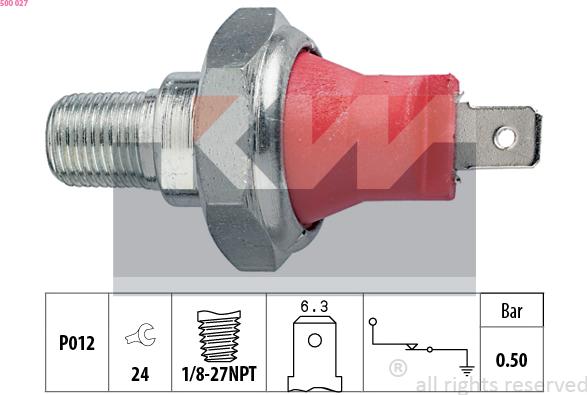 KW 500 027 - Sender Unit, oil pressure autospares.lv