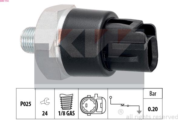 KW 500 114 - Sender Unit, oil pressure autospares.lv