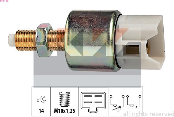 KW 510 119 - Brake Light Switch / Clutch autospares.lv