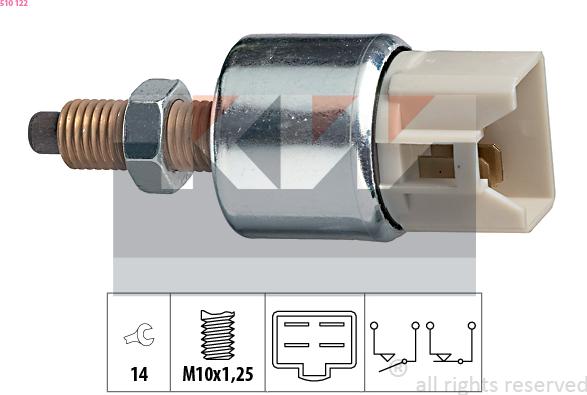 KW 510 122 - Brake Light Switch / Clutch autospares.lv