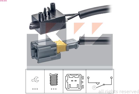 KW 510 210 - Switch, clutch control (cruise control) autospares.lv