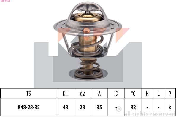 KW 580 415S - Coolant thermostat / housing autospares.lv