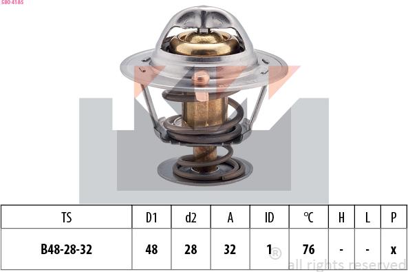 KW 580 418S - Coolant thermostat / housing autospares.lv