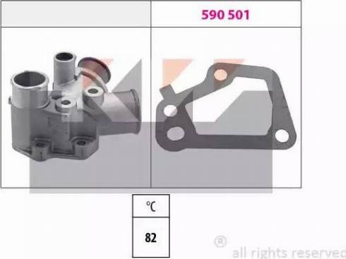 KW 580 126 - Coolant thermostat / housing autospares.lv