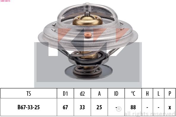 KW 580 361S - Coolant thermostat / housing autospares.lv