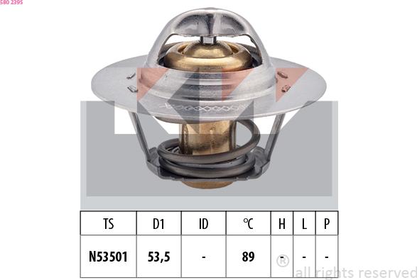 KW 580 239S - Coolant thermostat / housing autospares.lv