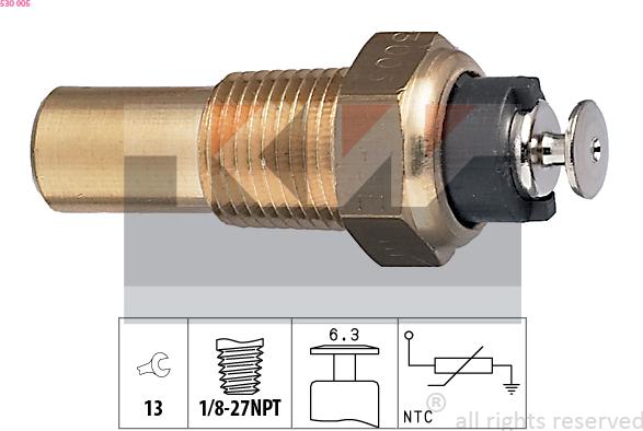 KW 530 005 - Sensor, coolant temperature autospares.lv