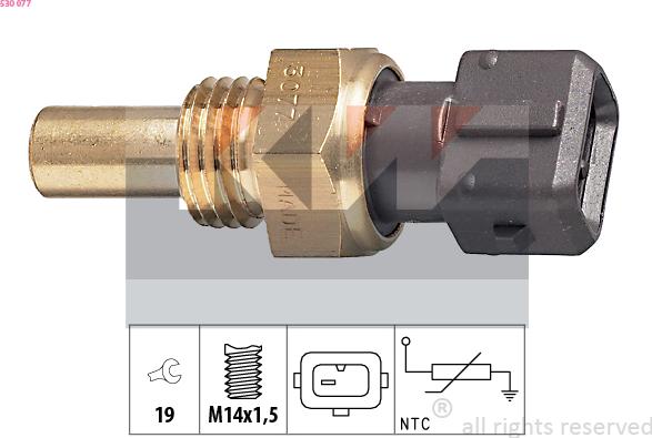 KW 530 077 - Sensor, coolant temperature autospares.lv